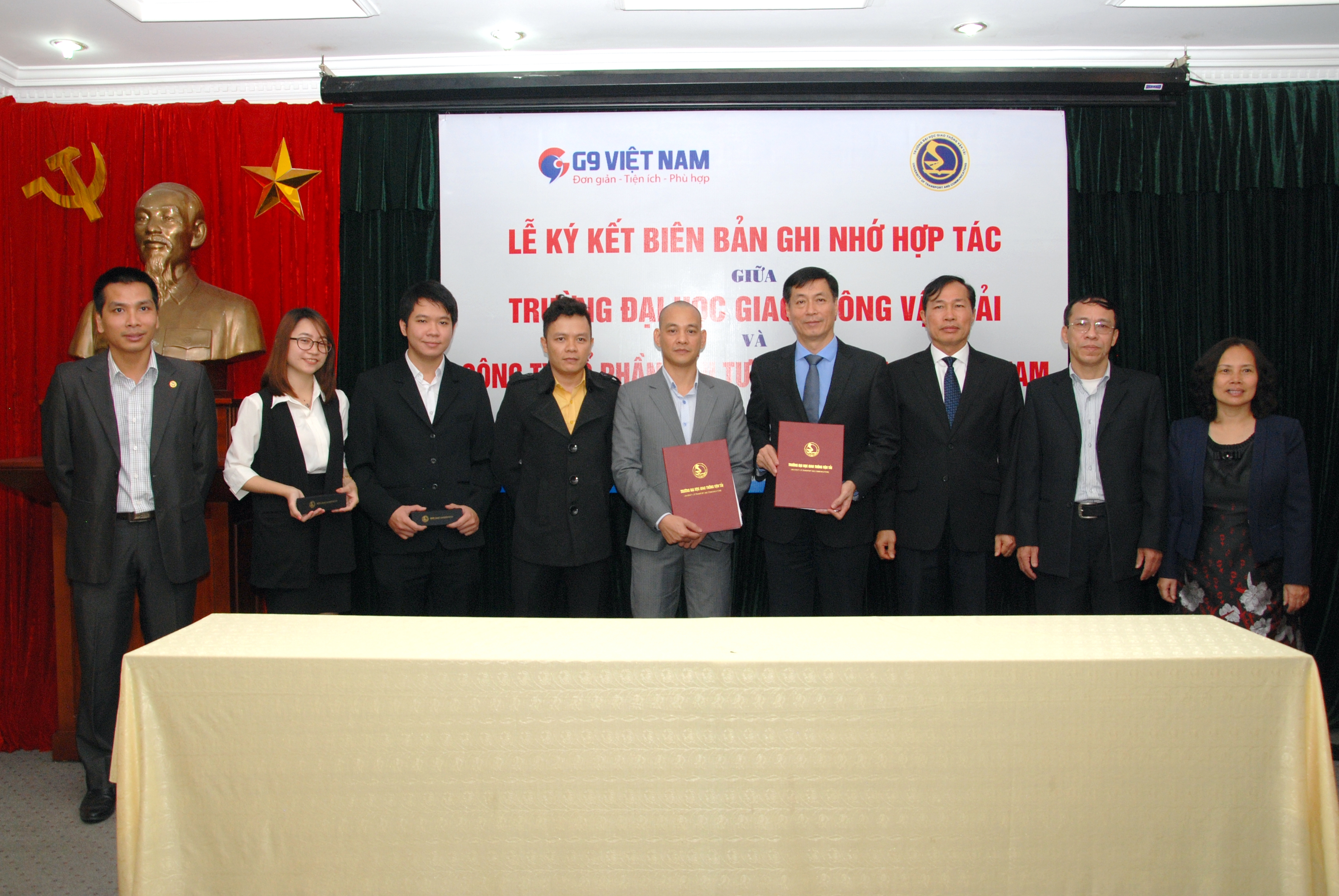 Lễ ký kết thỏa thuận hợp tác với Công ty CP ĐT TM G9 Việt Nam